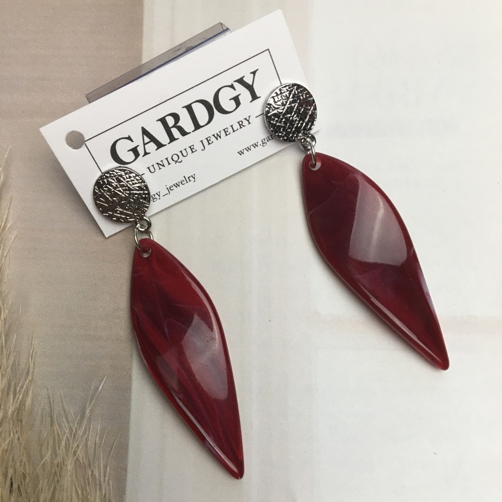 Handmade earrings red